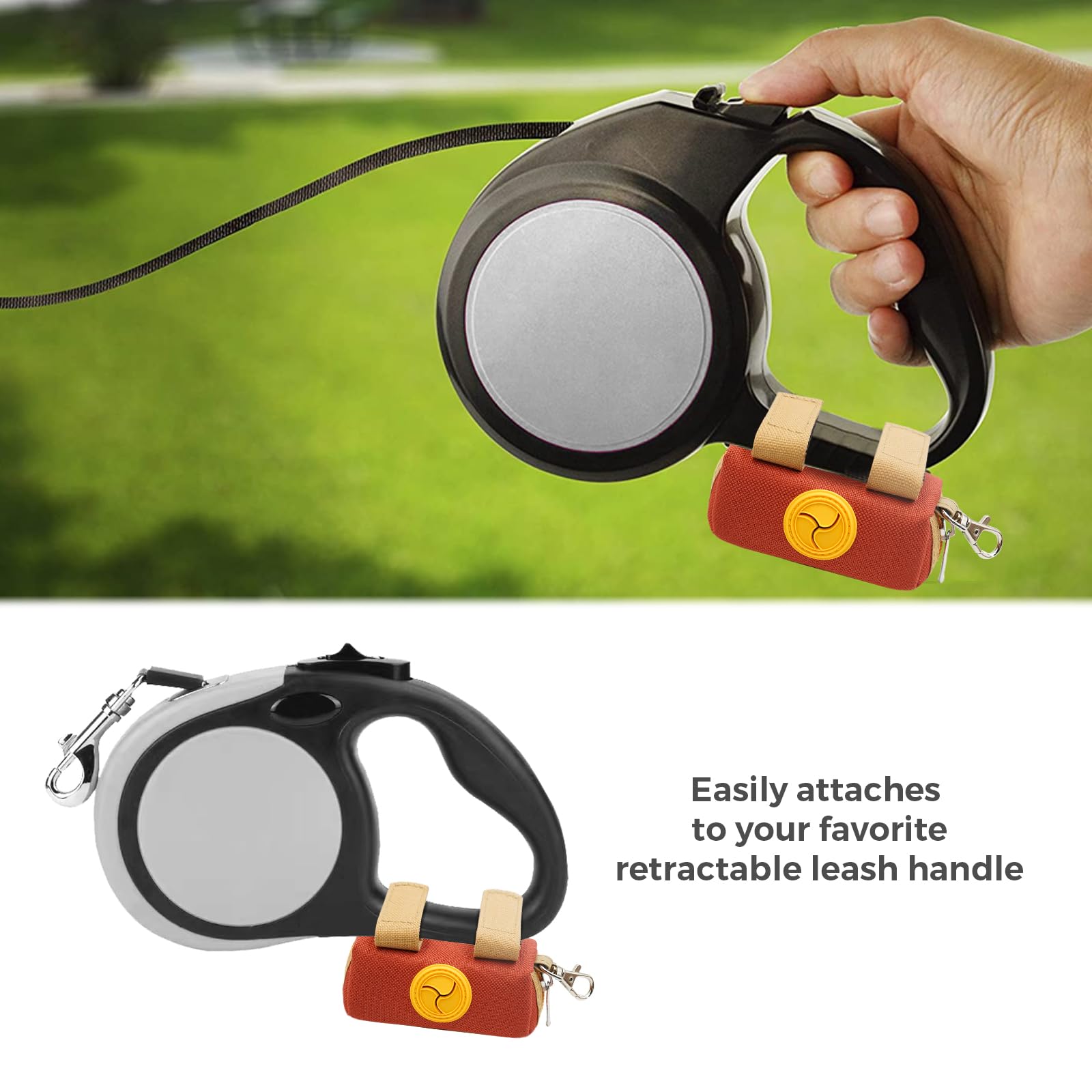 Lepawit poop bag holder compact design travels easily in bags or pockets.
