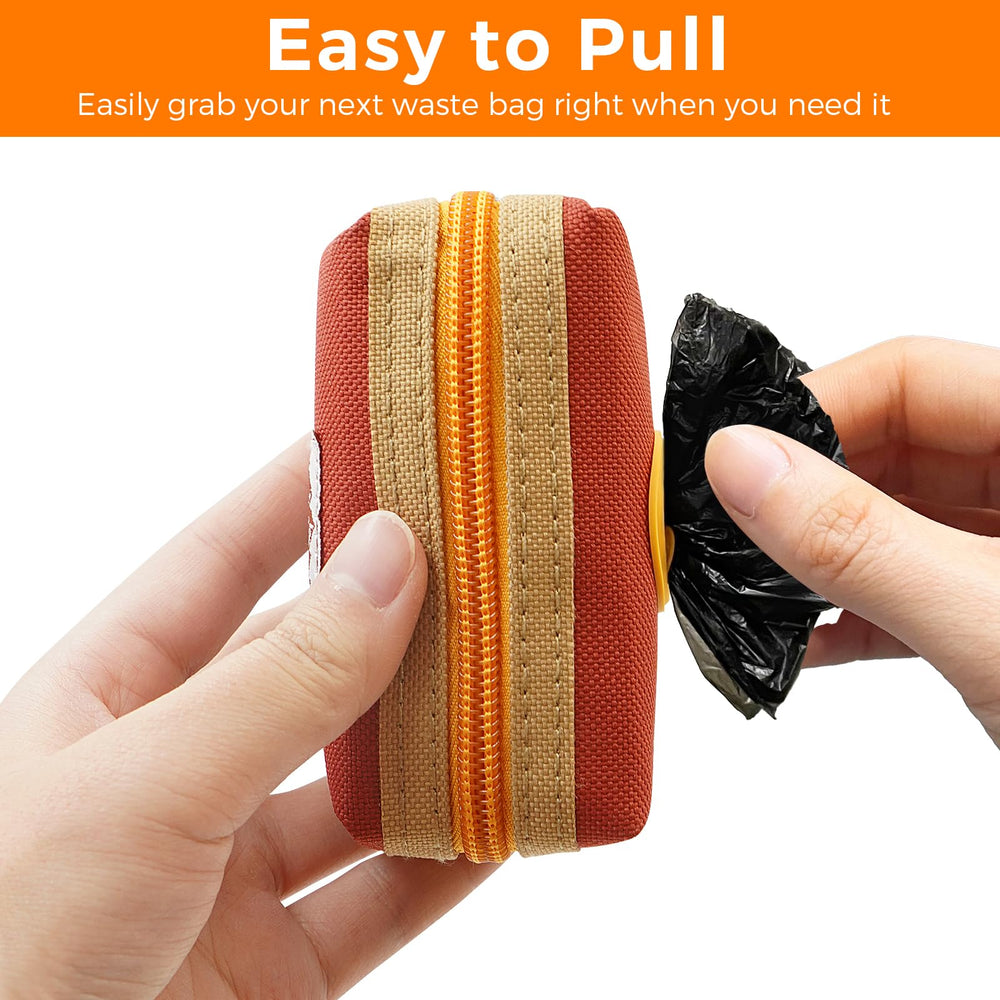 Lepawit poop bag holder durable canvas and zipper design withstand daily use.
