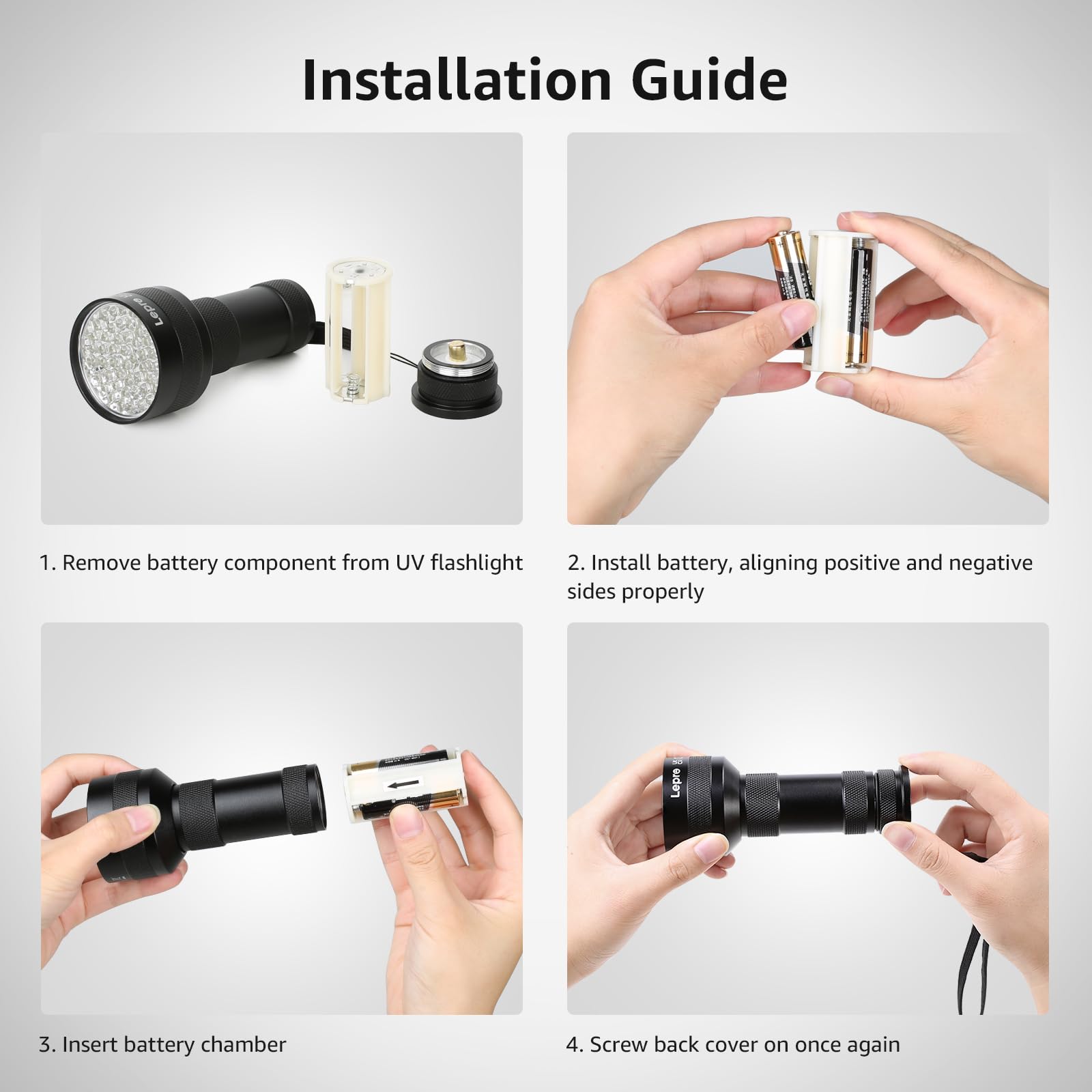 Lepro 51 LEDs UV light handheld for currency and ID verification