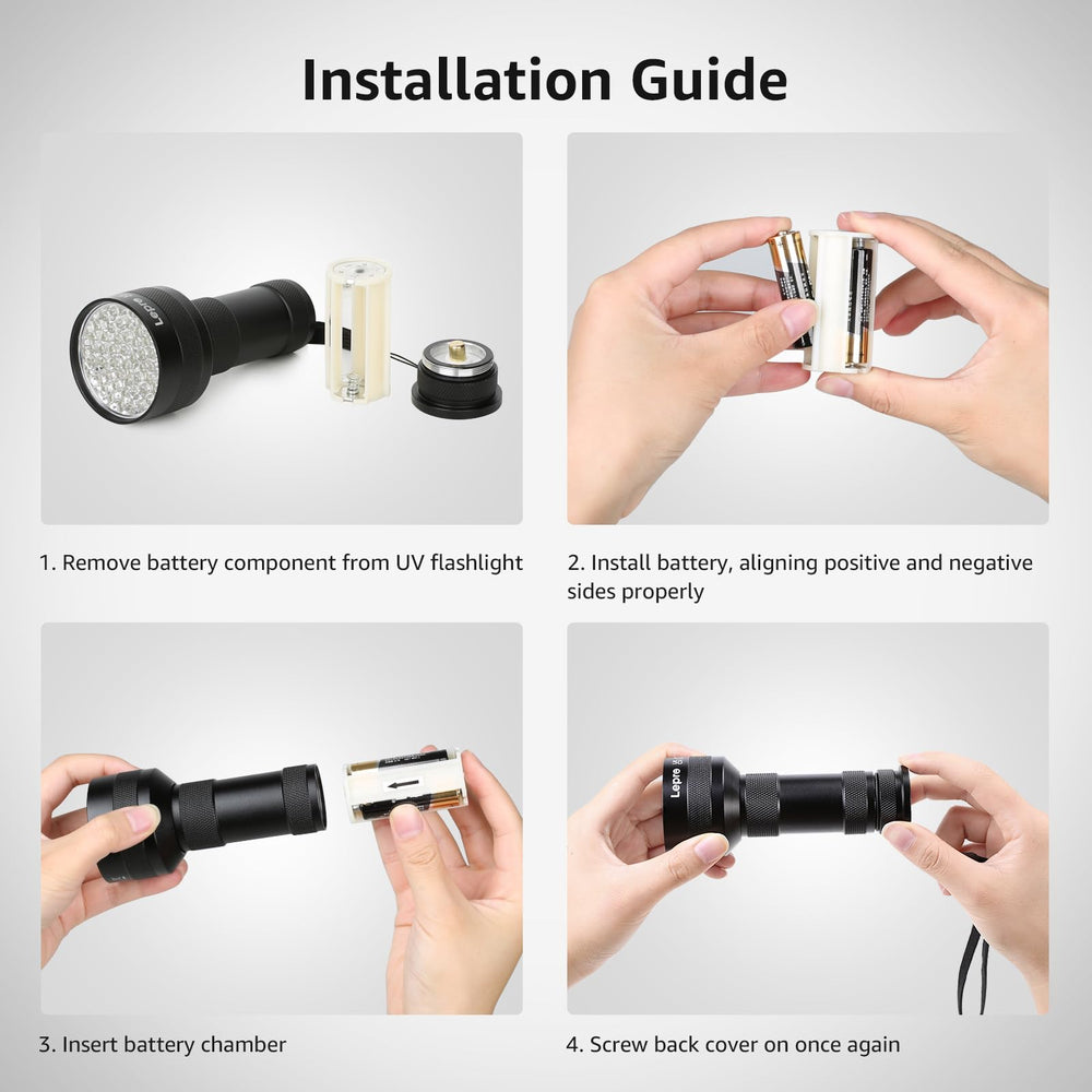 Lepro 51 LEDs UV light handheld for currency and ID verification