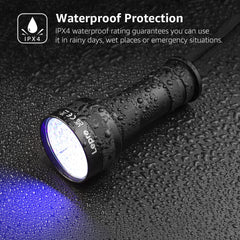 Lepro 51 LEDs UV light handheld for scorpion detection in dark, humid spaces
