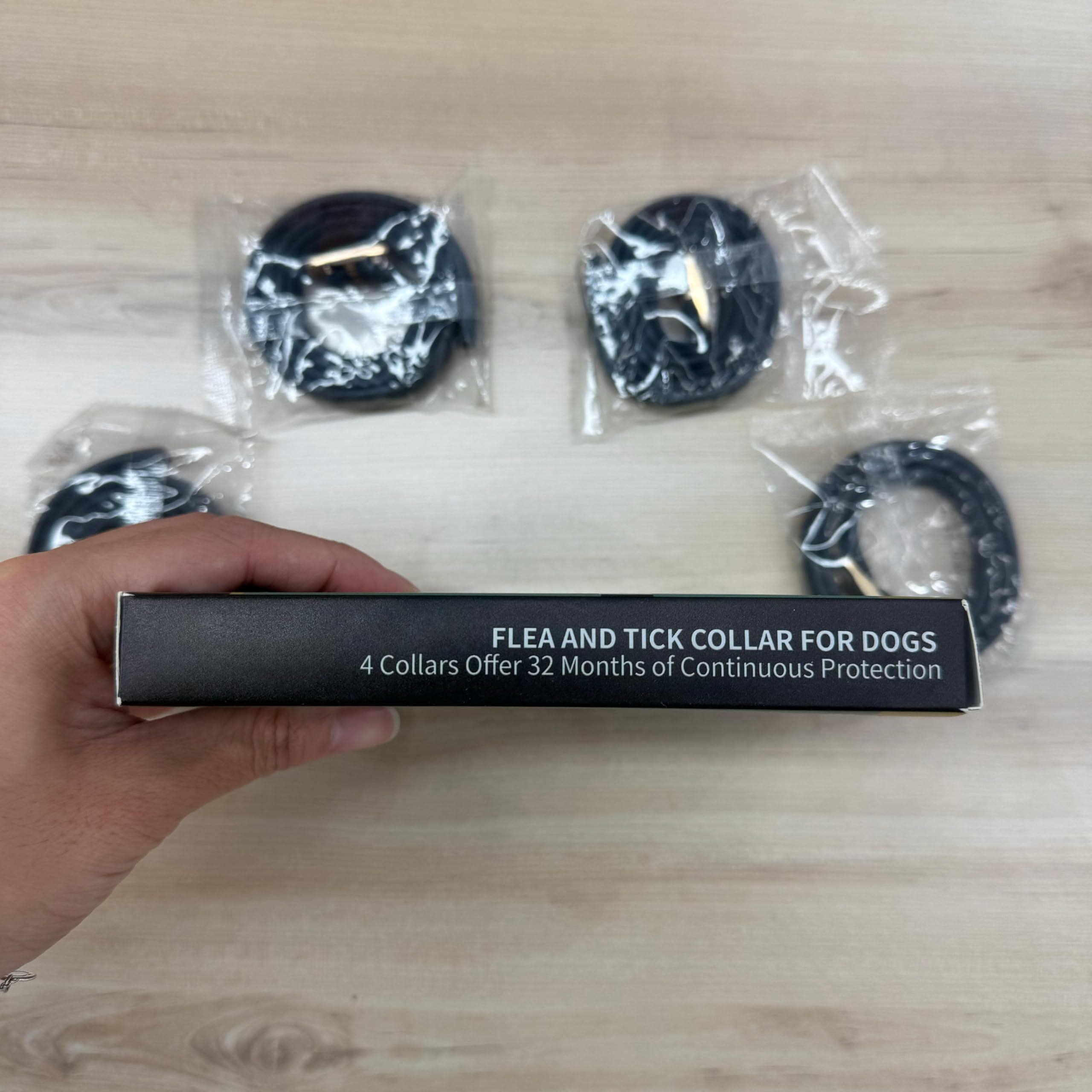 Lerqua flea collar black color offers stylish, practical protection.