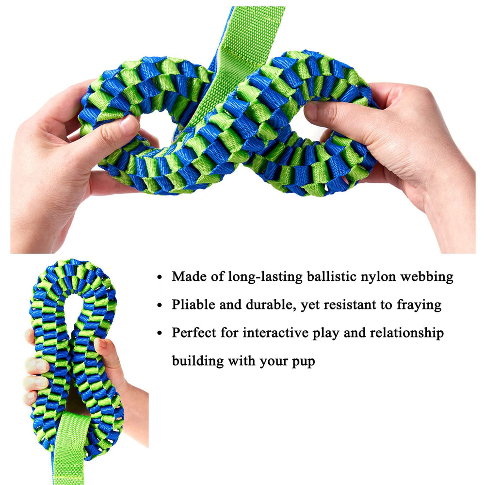 Lervont braided weave dog toy with dental-floss action helps chew-time cleaning.