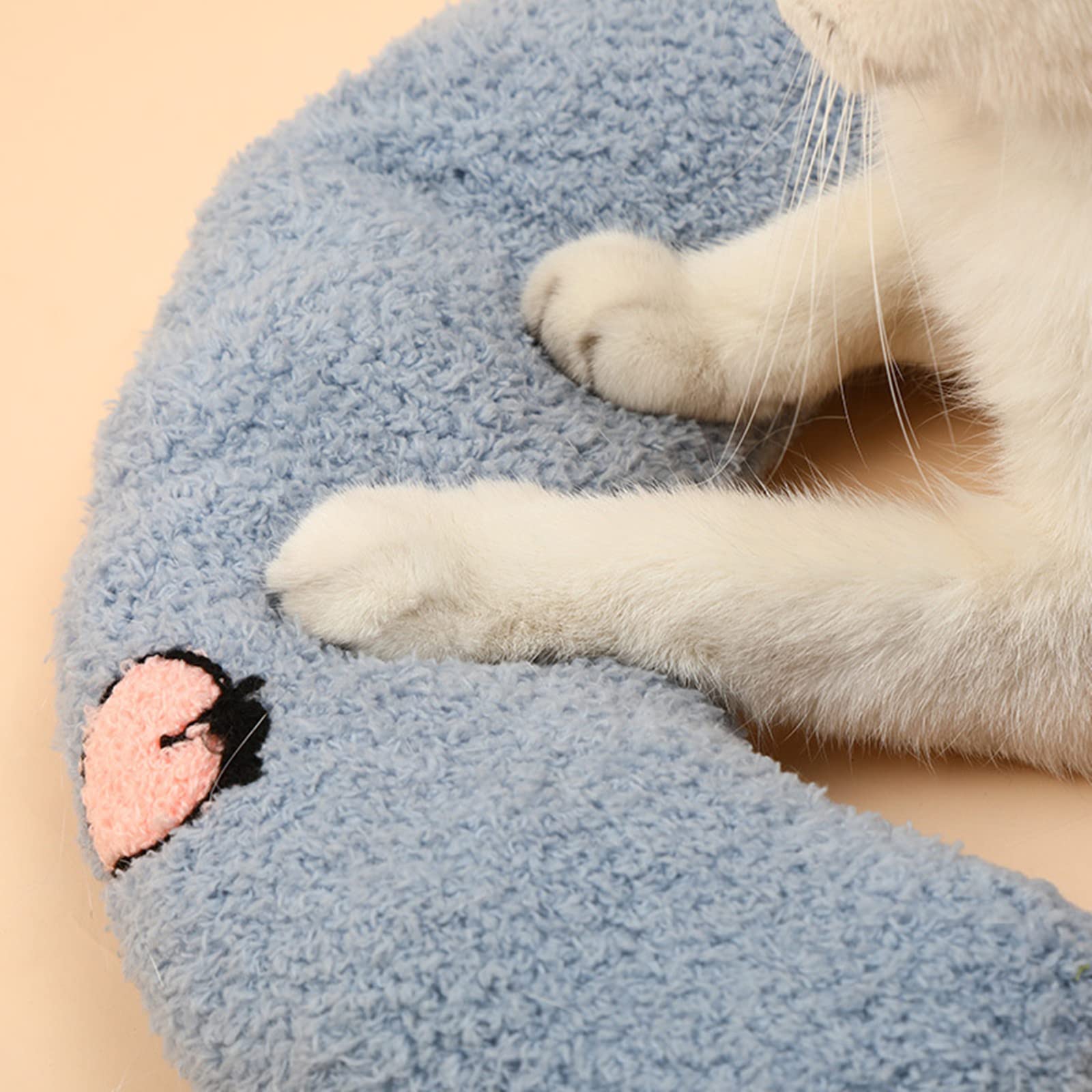 Les Arbres Fair Little Pillow plush texture close-up demonstrates soothing sleep comfort for anxious pets.