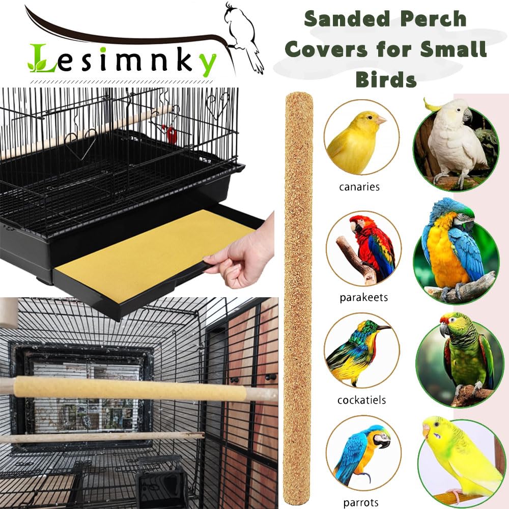 Lesimnky calcium-infused sand enhances daily polishing and gentle wear for beaks.