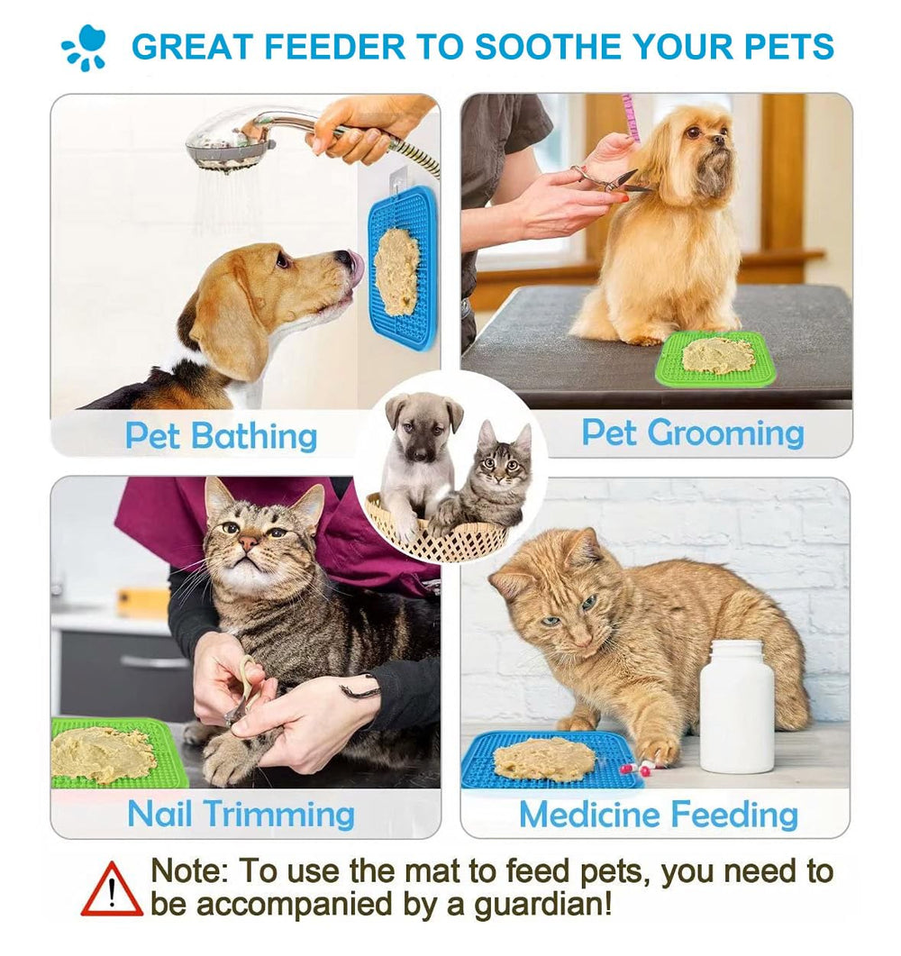 Lesipee licking mat two-pack ready for homes with pets