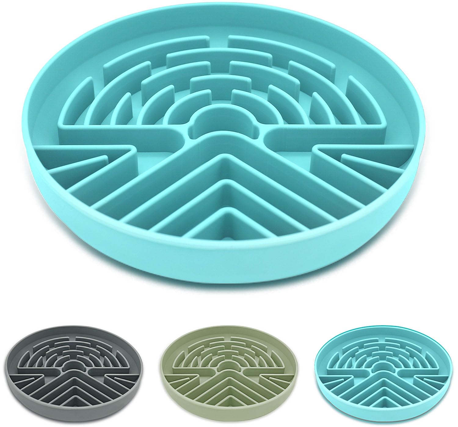 Lesipee slow feeder bowl anti-slip base prevents spills during meals.