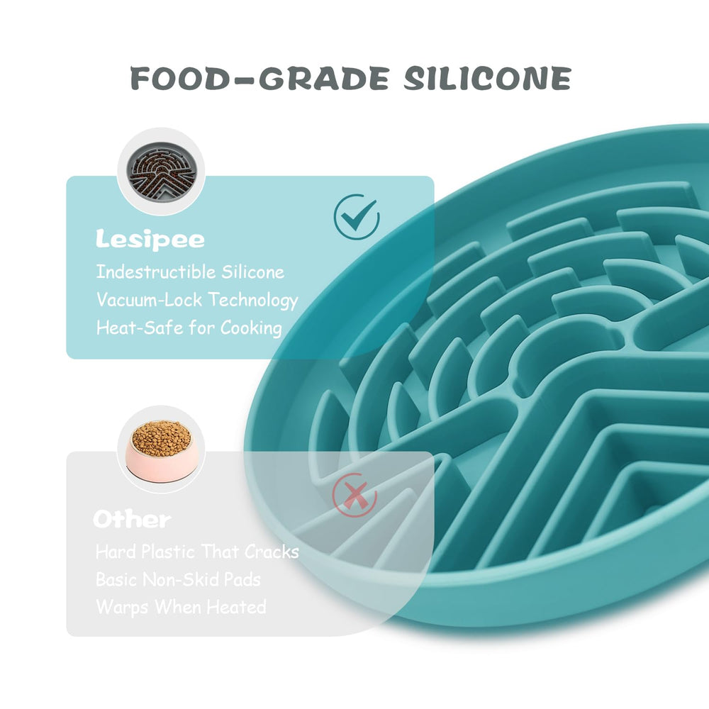 Lesipee slow feeder bowl puzzle interactive design adds mental enrichment during meals.