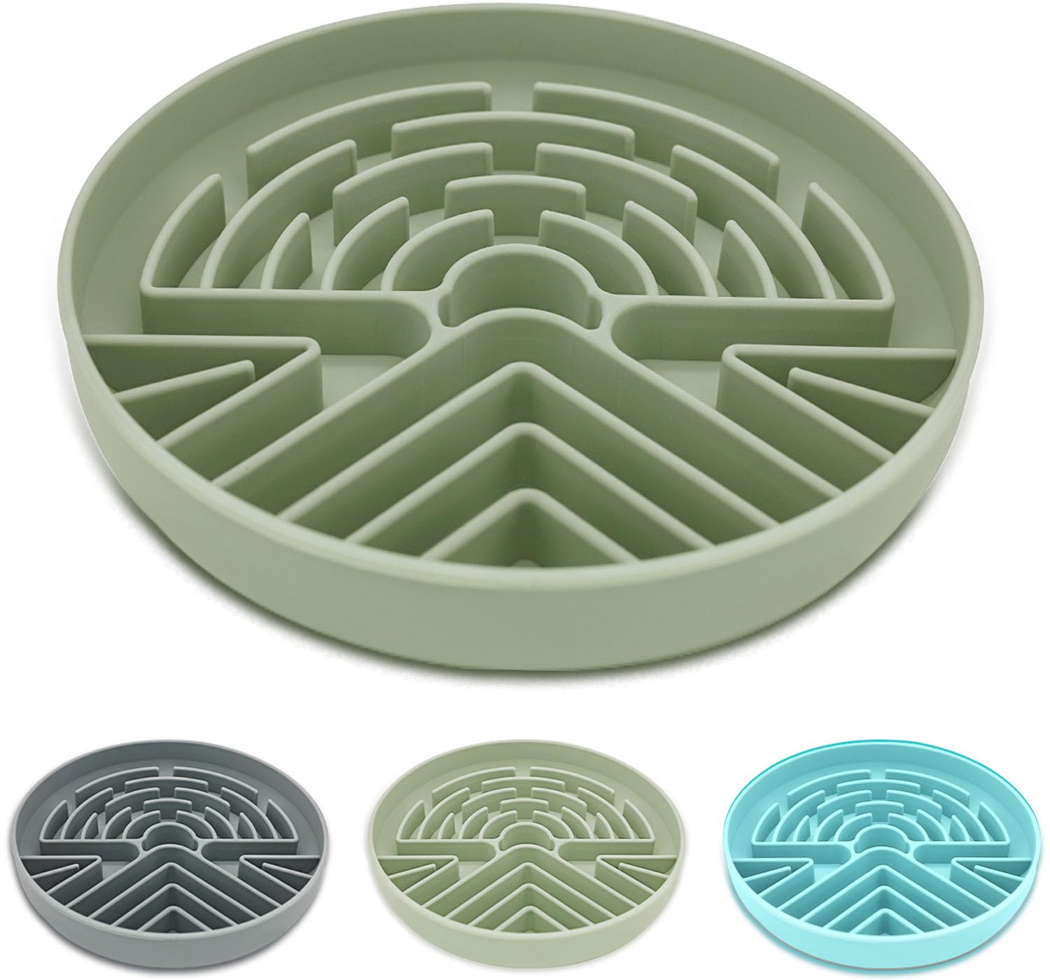 Lesipee slow feeder dog bowl top view highlights compact design for controlled feeding