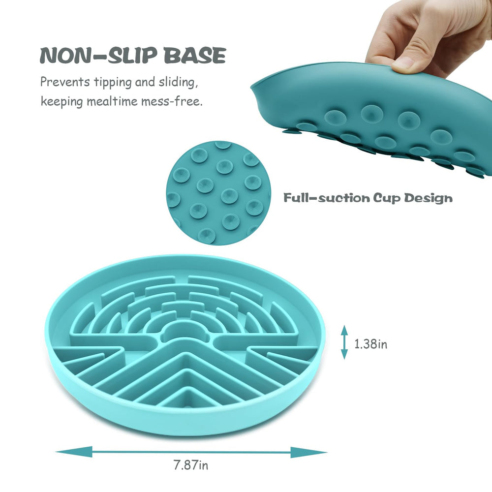 Lesipee slow feeder lick mat style helps engage pets during meals.