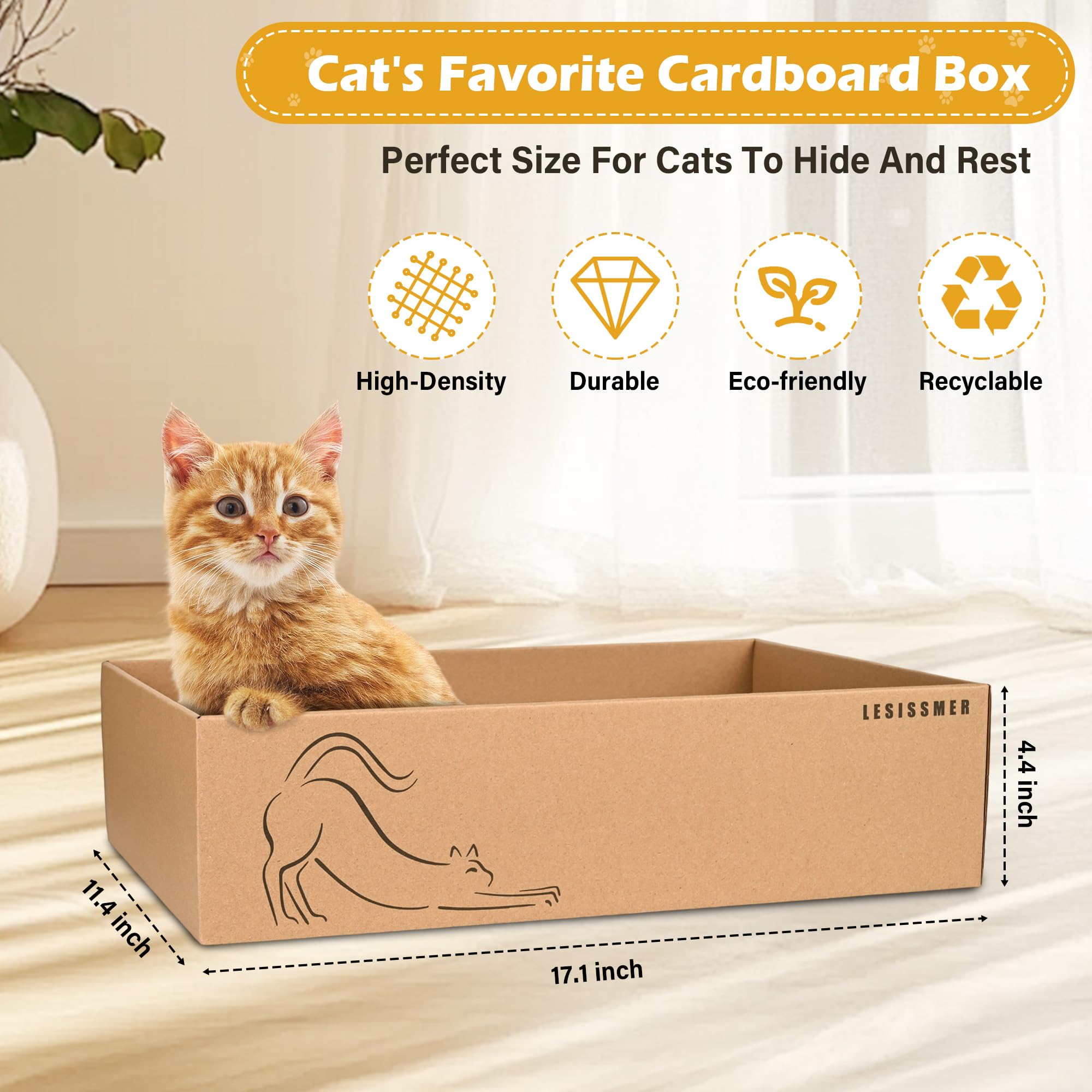 Lesissmer 3-in-1 Design Cat Scratcher with flexible mounting.