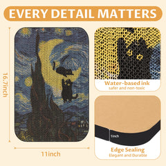 Lesissmer Art Cat Scratcher Starry Night design stimulates scratching activity