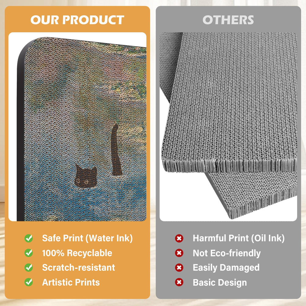 Lesissmer Art Cat Scratcher mounting hardware shown enables quick, clean wall setup