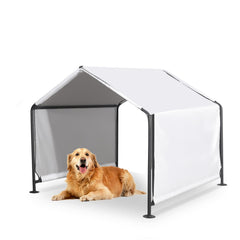 Leskep dog shade shelter triangle roof keeps rain out