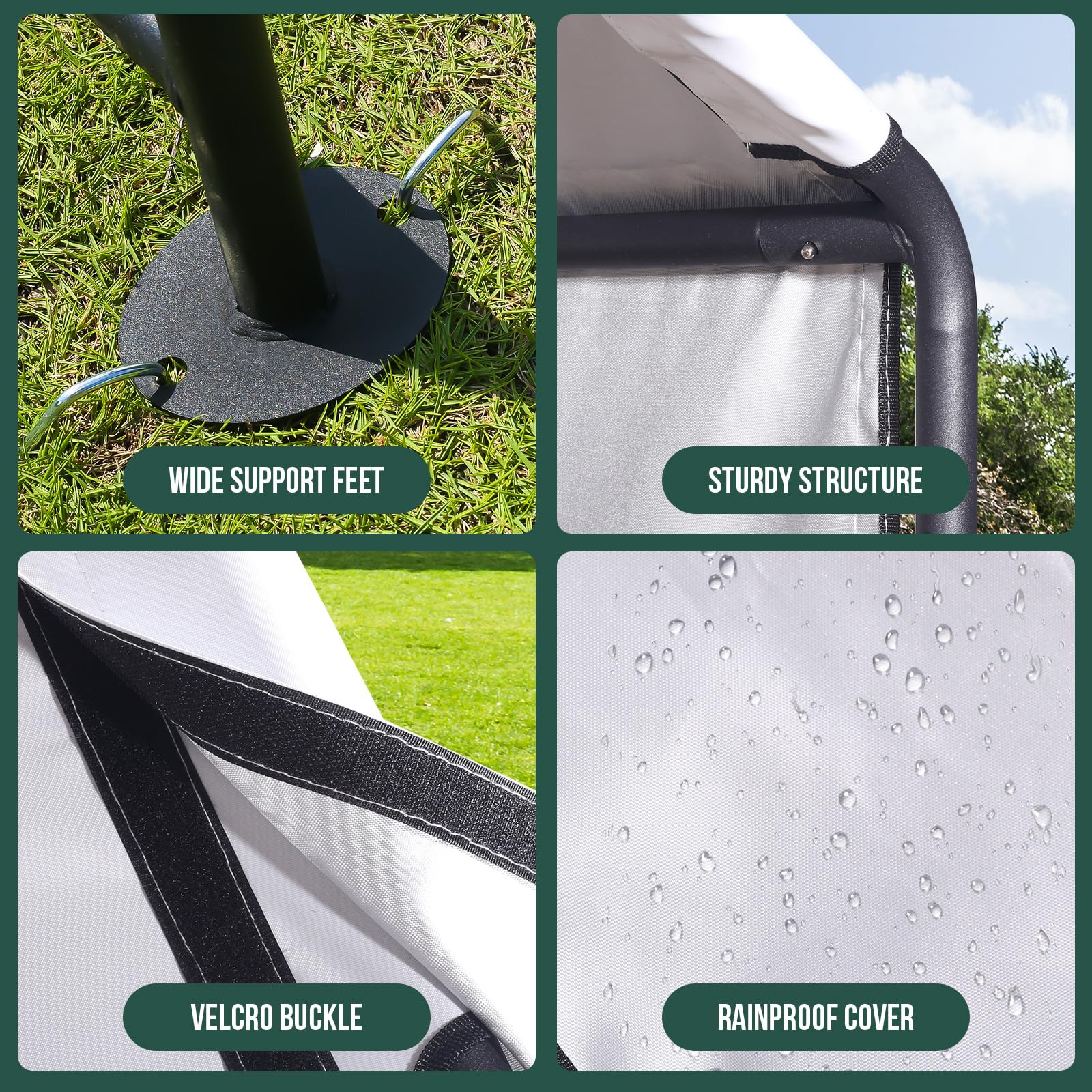 Leskep dog shade shelter ventilation-ready doors promote airflow during mild days