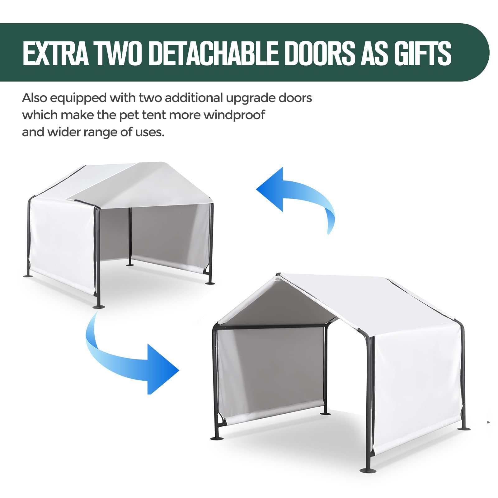 Leskep dog shade shelter waterproof fabric protects from weather