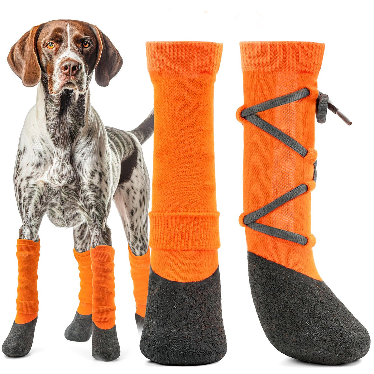 Lesotc dog shoes XL with adjustable straps for secure winter fit during walks.