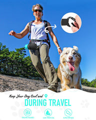 lesotc dog water bottle fold-cap bowl converts to water bowl on the go