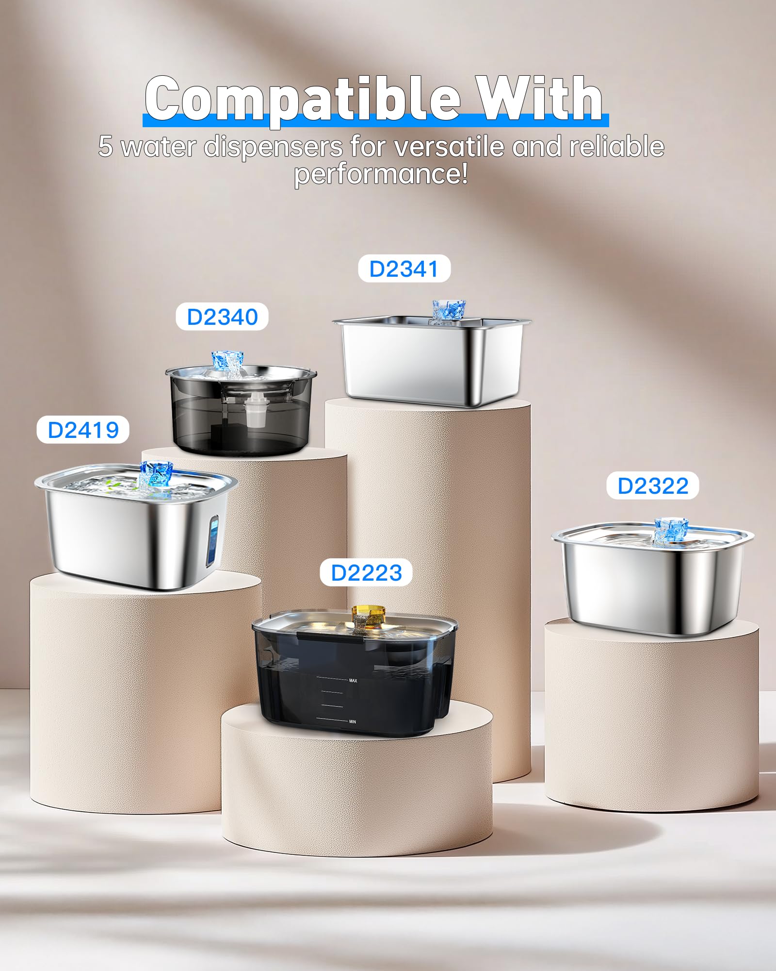 Lesotc four-pack packaging image shows convenient refills and ongoing pet hydration.