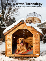 Lesotc Outdoor Pet Heating Pad dual thermostats help maintain steady warmth.