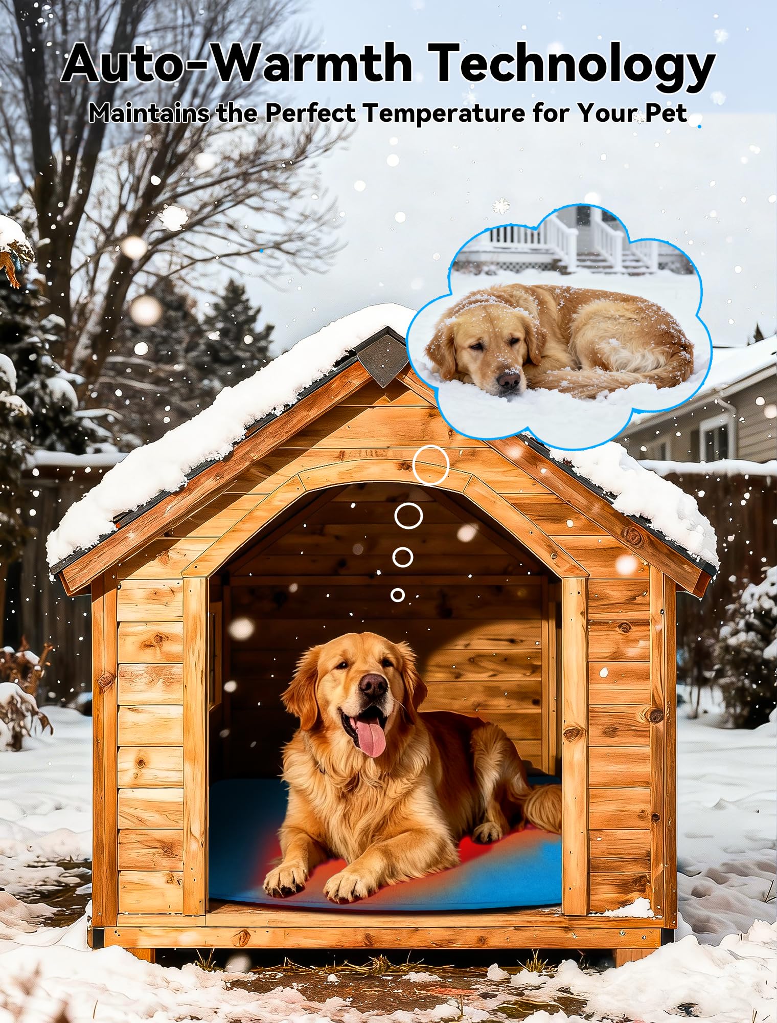 Lesotc three-size options ensure a snug fit for cats and dogs.