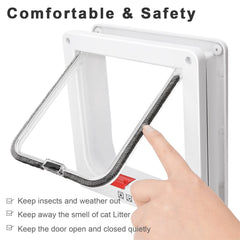Lessmon cat door installation-kit displays tools and instructions for easy DIY setup.