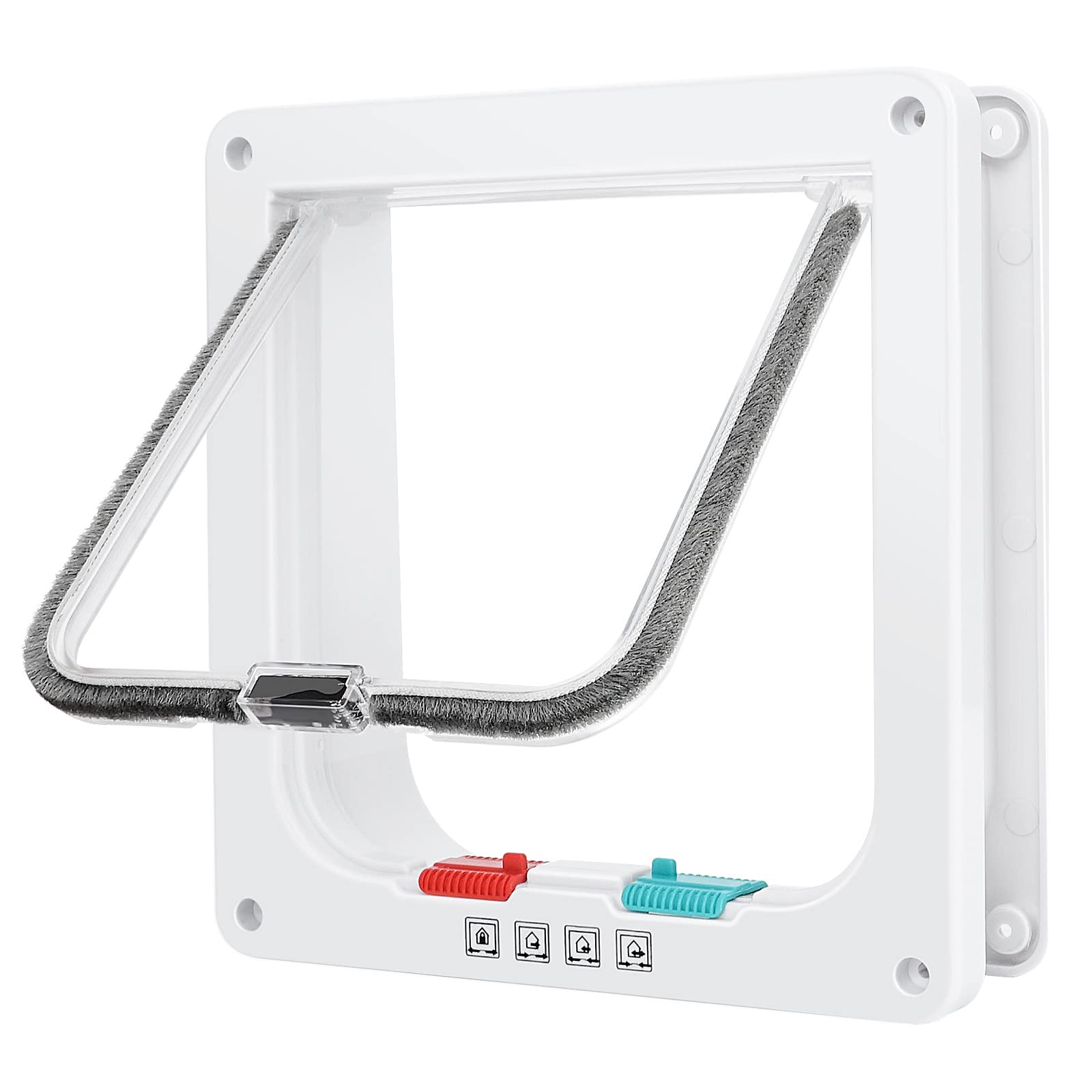 Lessmon cat door medium-frame highlights sturdy ABS construction for long-lasting pet access.