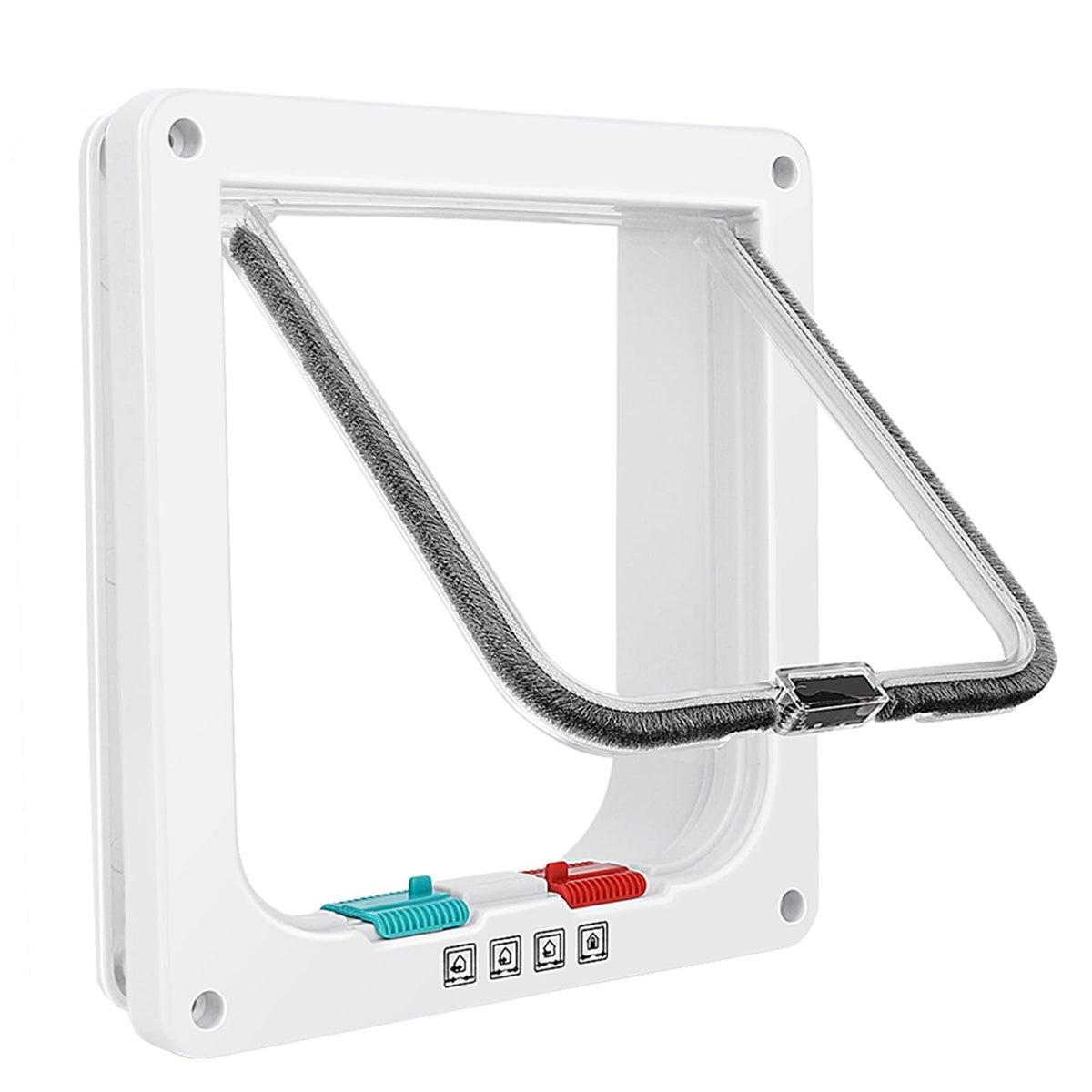 Lessmon Thin Cat Door window exterior shows easy pet access and weatherproof design.
