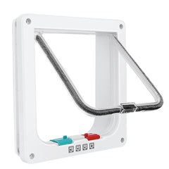 Lessmon Thin Cat Door window exterior shows easy pet access and weatherproof design.