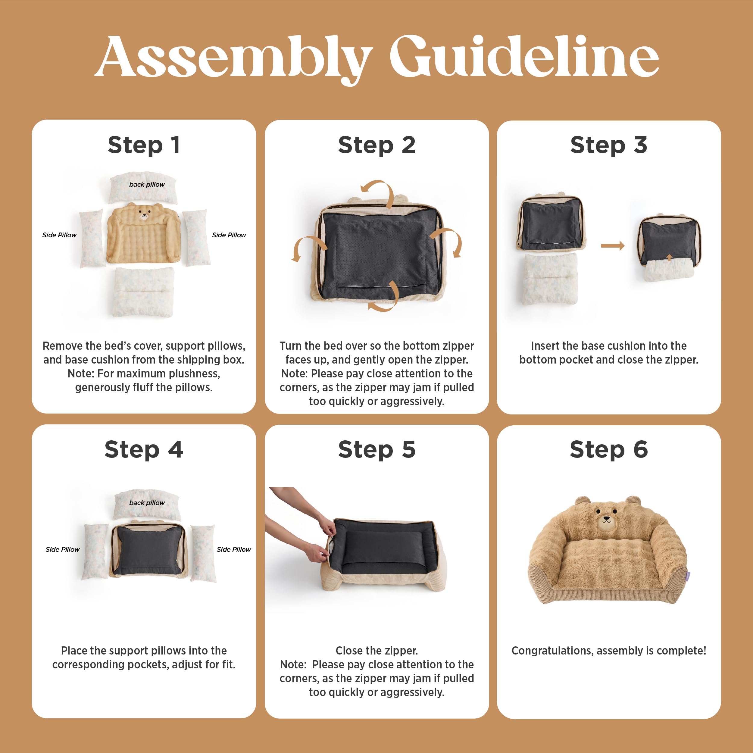 LE SURE Cat Bed cushion detail foam-polyester mix resists flattening.