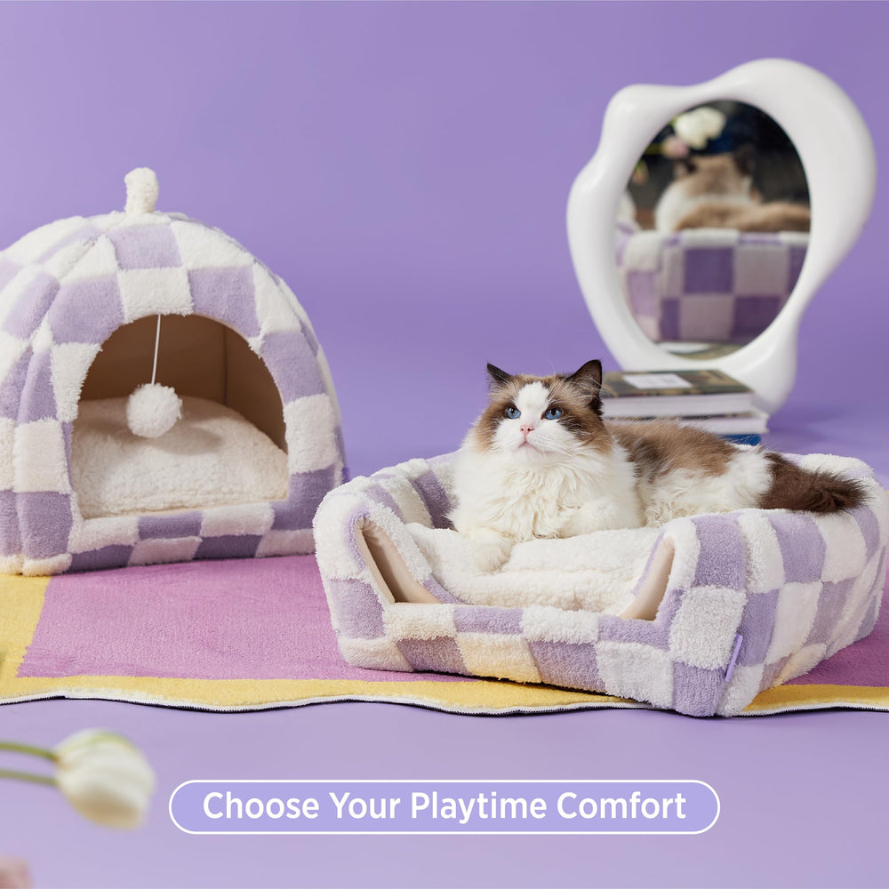 LE SURE cat bed pillow removable emphasizes easy cleaning and versatile comfort options