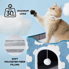 LE SURE cat hideaway bottom den provides private cozy retreat