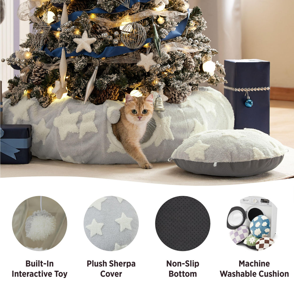 Lesure cat tunnel bed 2-in-1 design supports play and rest.