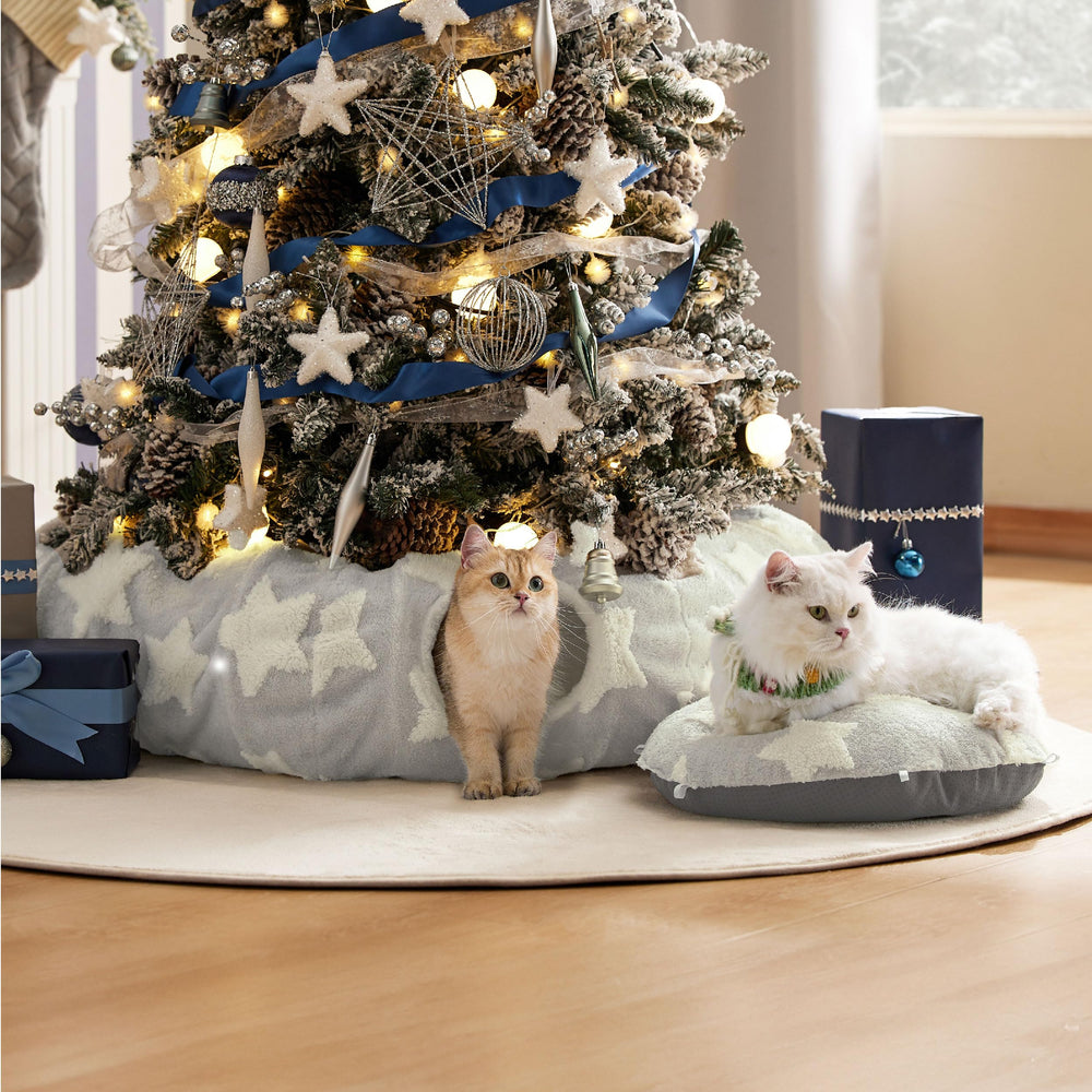 Lesure cat tunnel bed circle cushion for cozy naps and secure play.