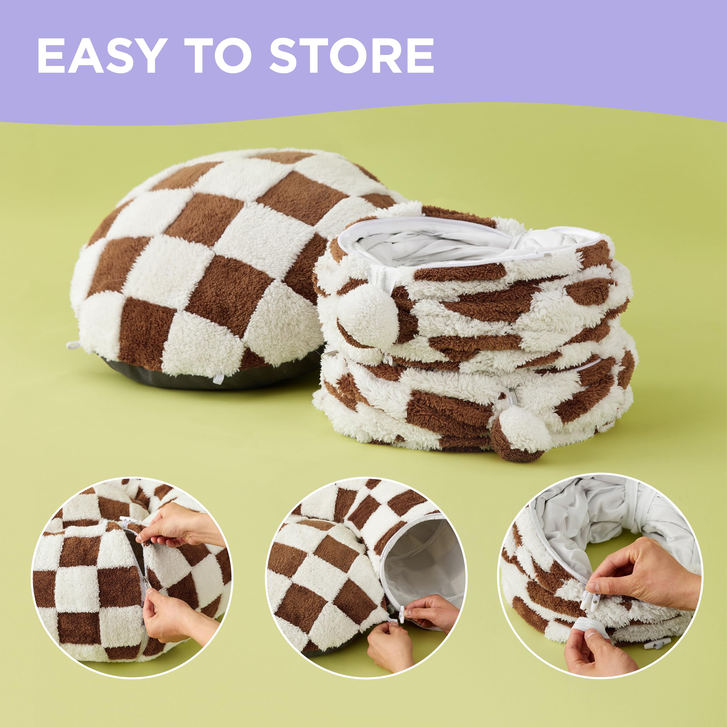 LE SURE Lesure cat tunnel bed non-slip bottom keeps it in place.
