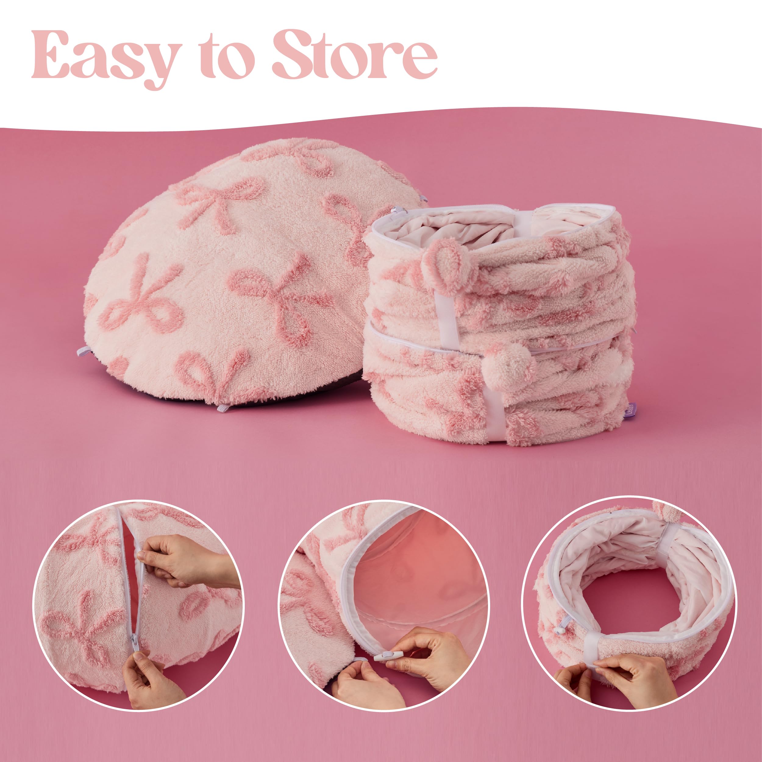 LE SURE cat tunnel bed plush sherpa interior delivers cozy warmth.