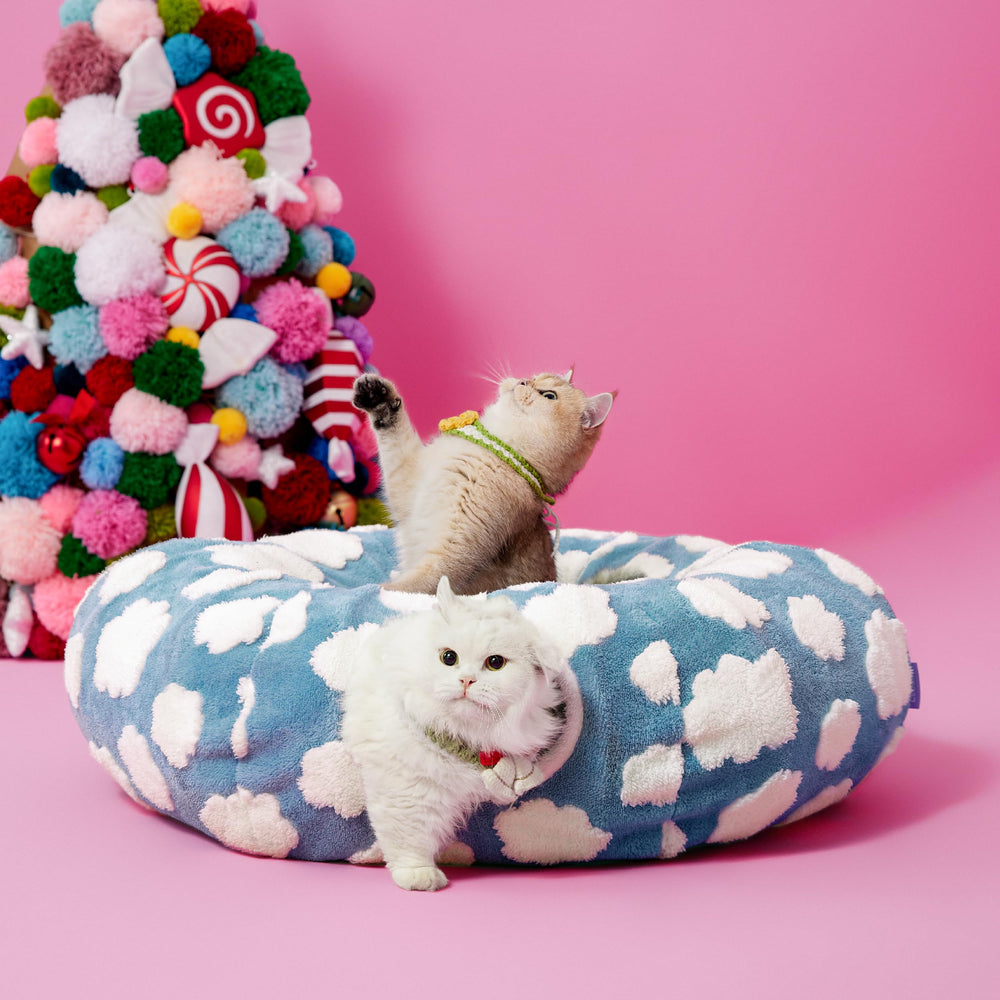 LE SURE Lesure cat tunnel bed room-style setup enhances home decor while kitty plays.