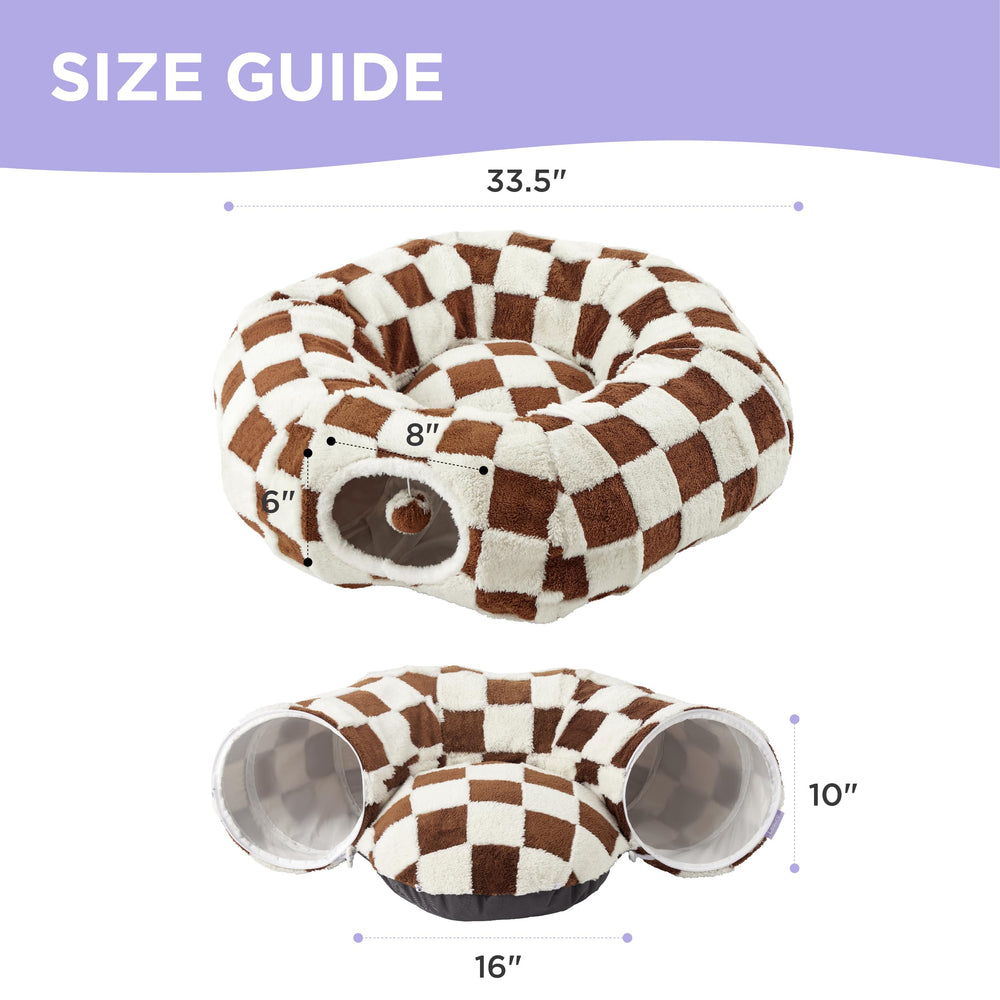 LE SURE Lesure cat tunnel bed removable washable cushion for easy cleaning.