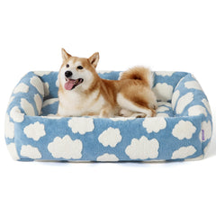 LE SURE cute dog bed large front view shows orthopedic support for comfy naps