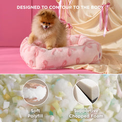 LE SURE Cute Dog Bed anti-slip bottom keeps the bed secure during lounging
