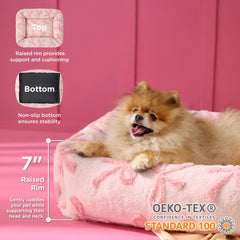 LE SURE Cute Dog Bed jacquard pattern adds stylish decor and pet comfort at home