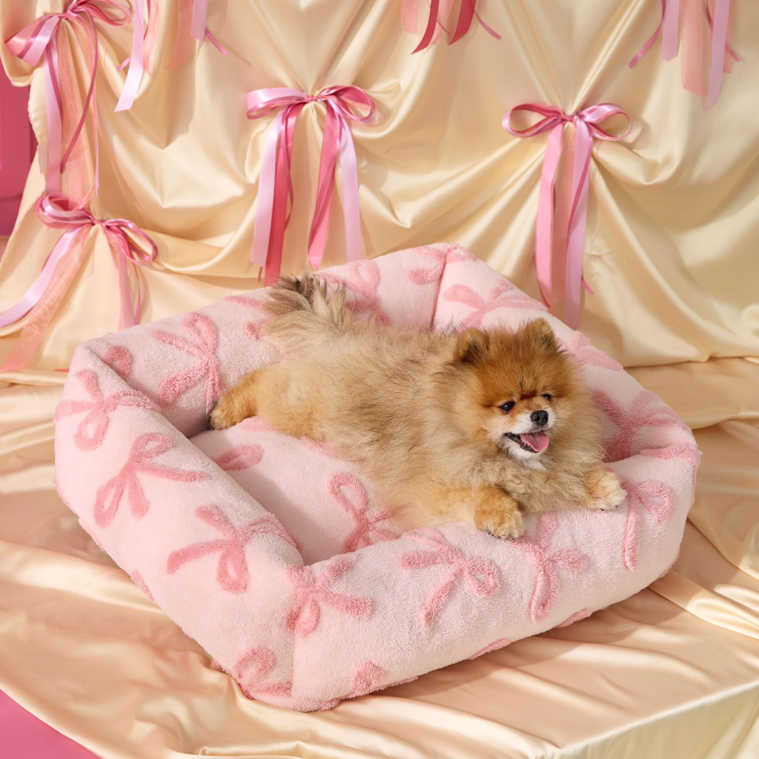 LE SURE Cute Dog Bed small top view showing compact rectangle for restful naps
