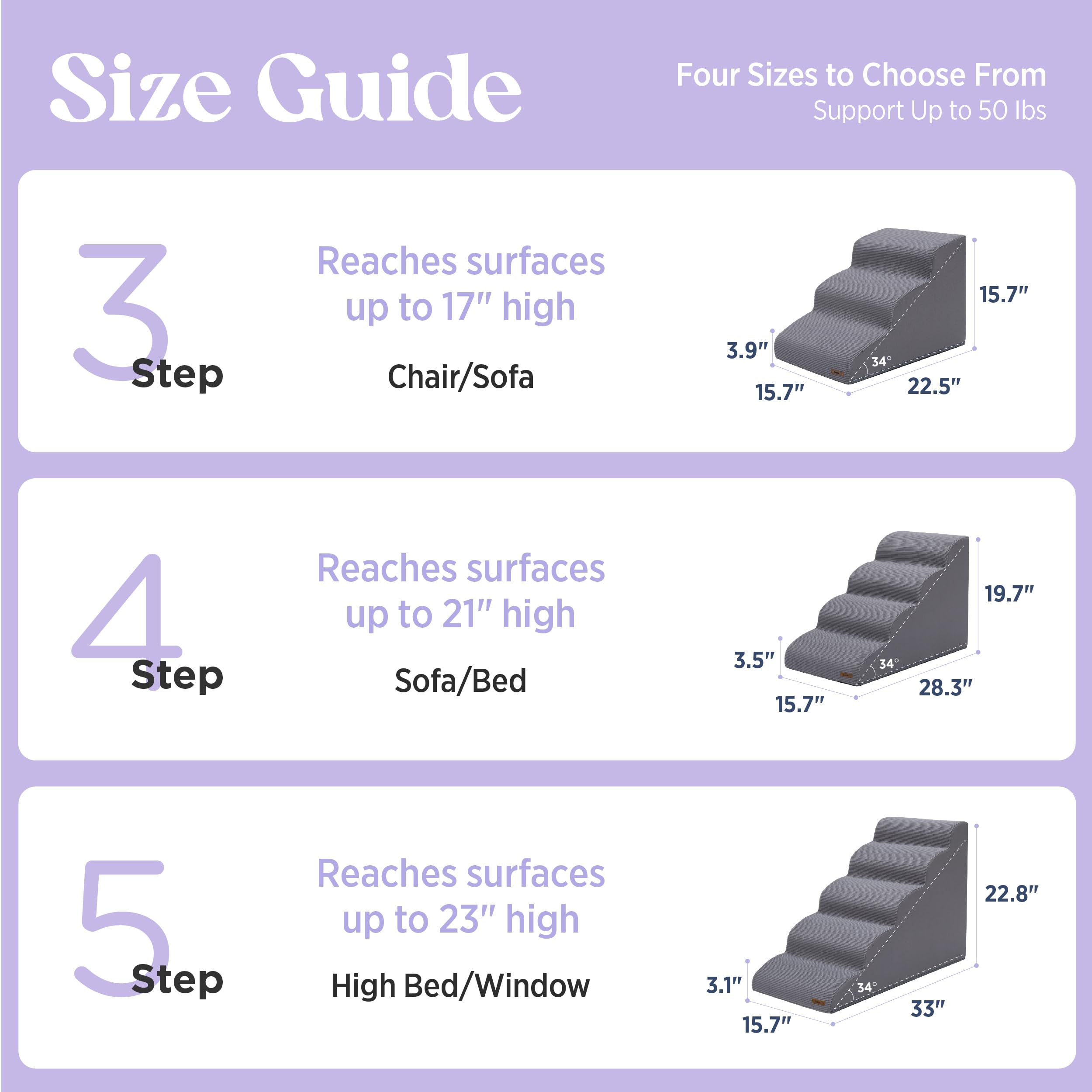 LE SURE Lesure dog stairs outer cover is corduroy and easy to clean