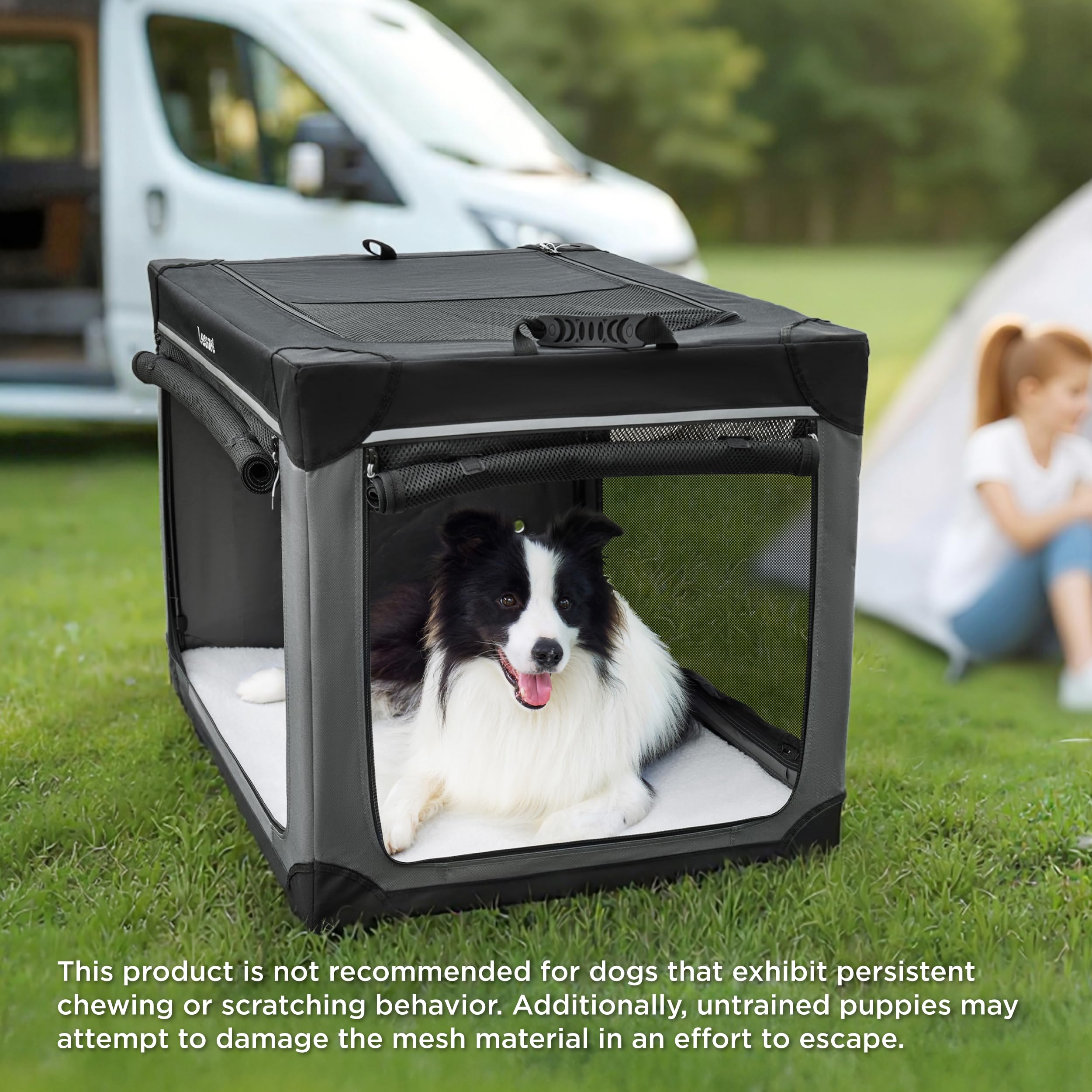 LE SURE four-size range fits breeds from small to up to 90 pounds.