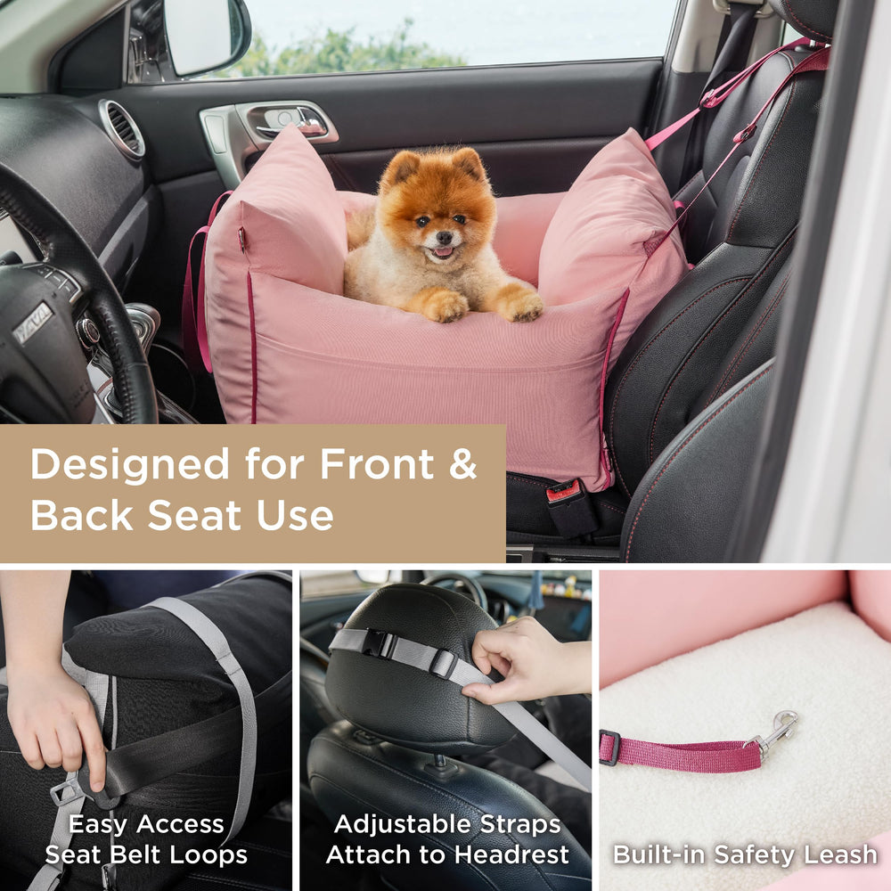 LE SURE Lesure car seat back view highlighting heightening design for added protection