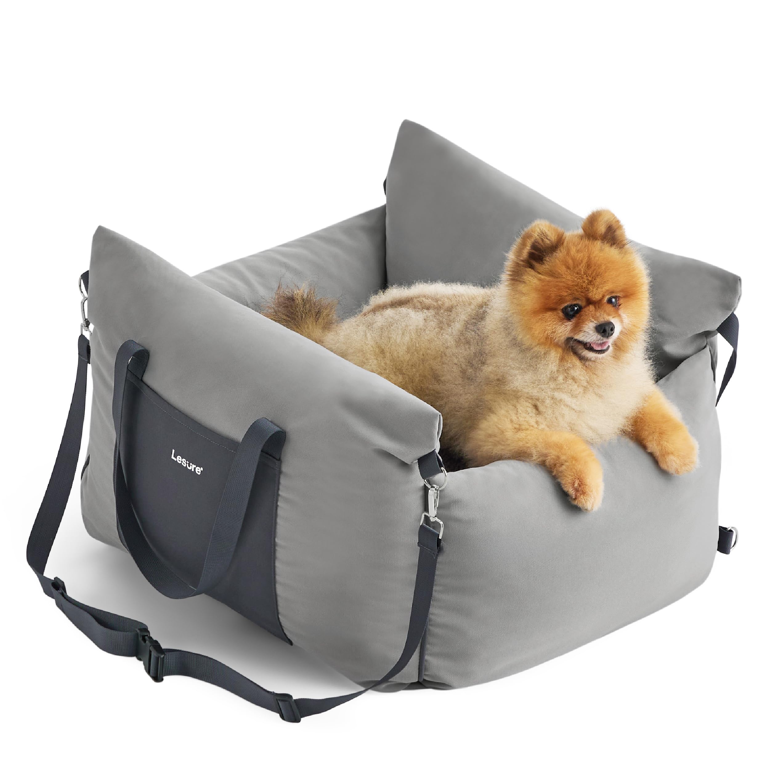 LE SURE Lesure small dog car seat front view for safer travel