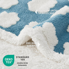 LE SURE waterproof dog blanket blue flower pattern enhances warmth for napping and sofa guarding.