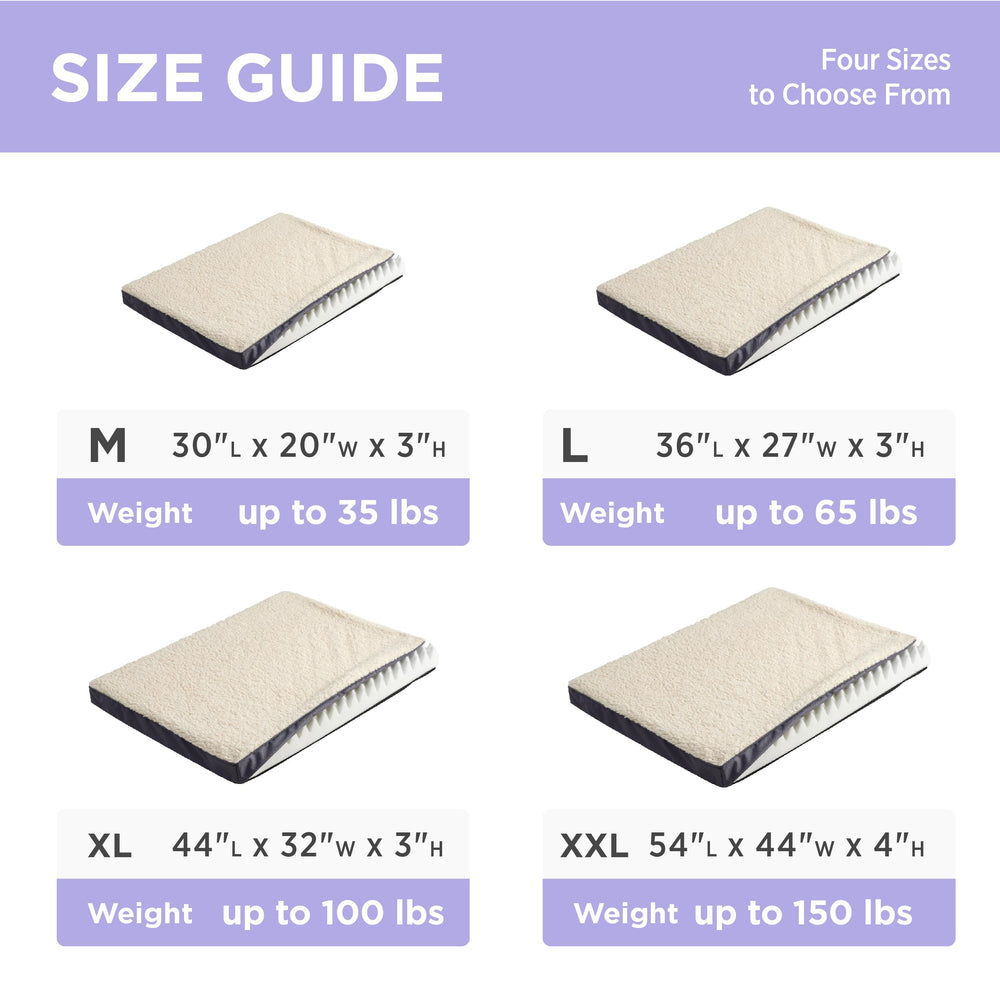 LE SURE XXL 54x44x4-inch dog bed cover fits large orthopedic mats.