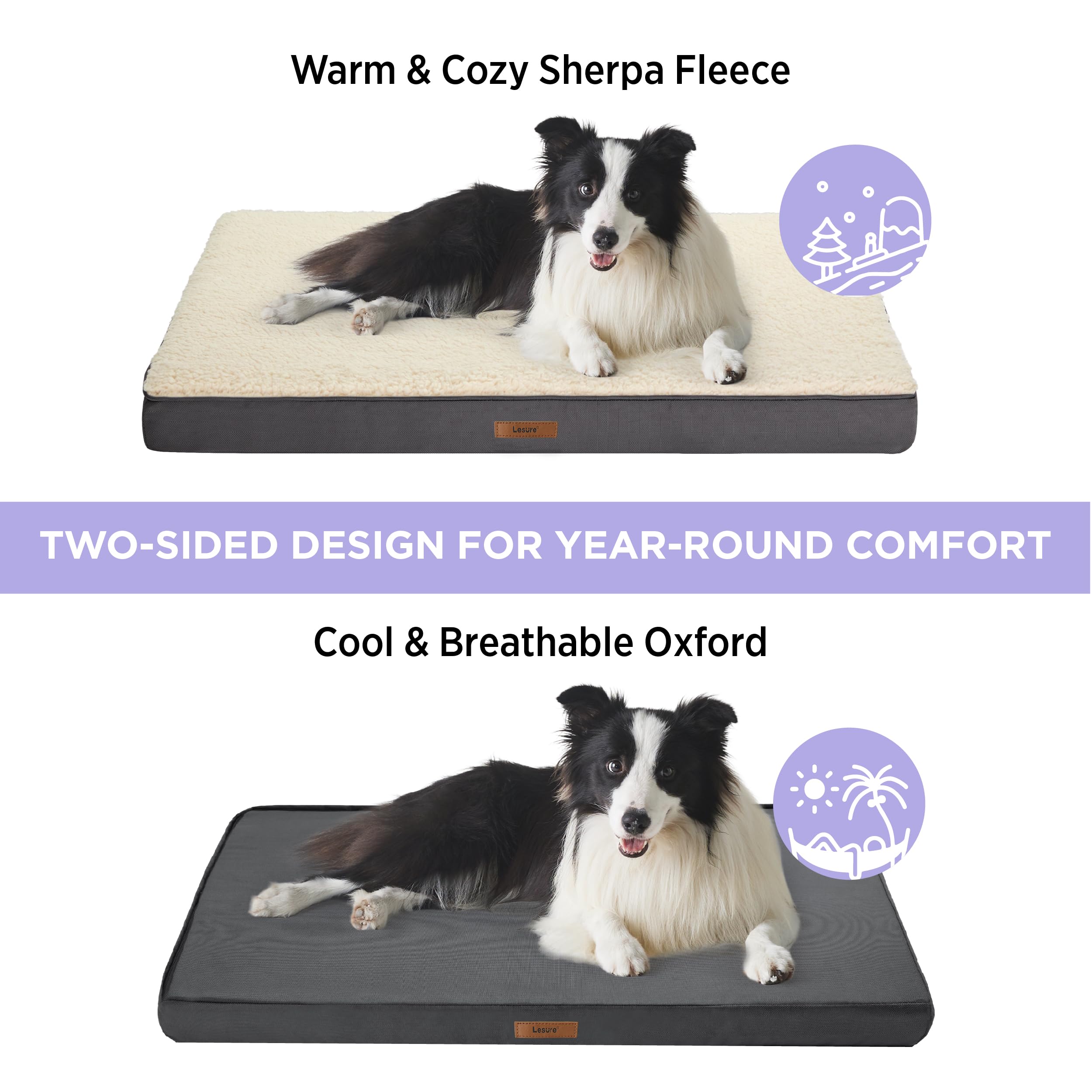 LE SURE XXL soft-material-backup cover showing compatibility with your own fabric.