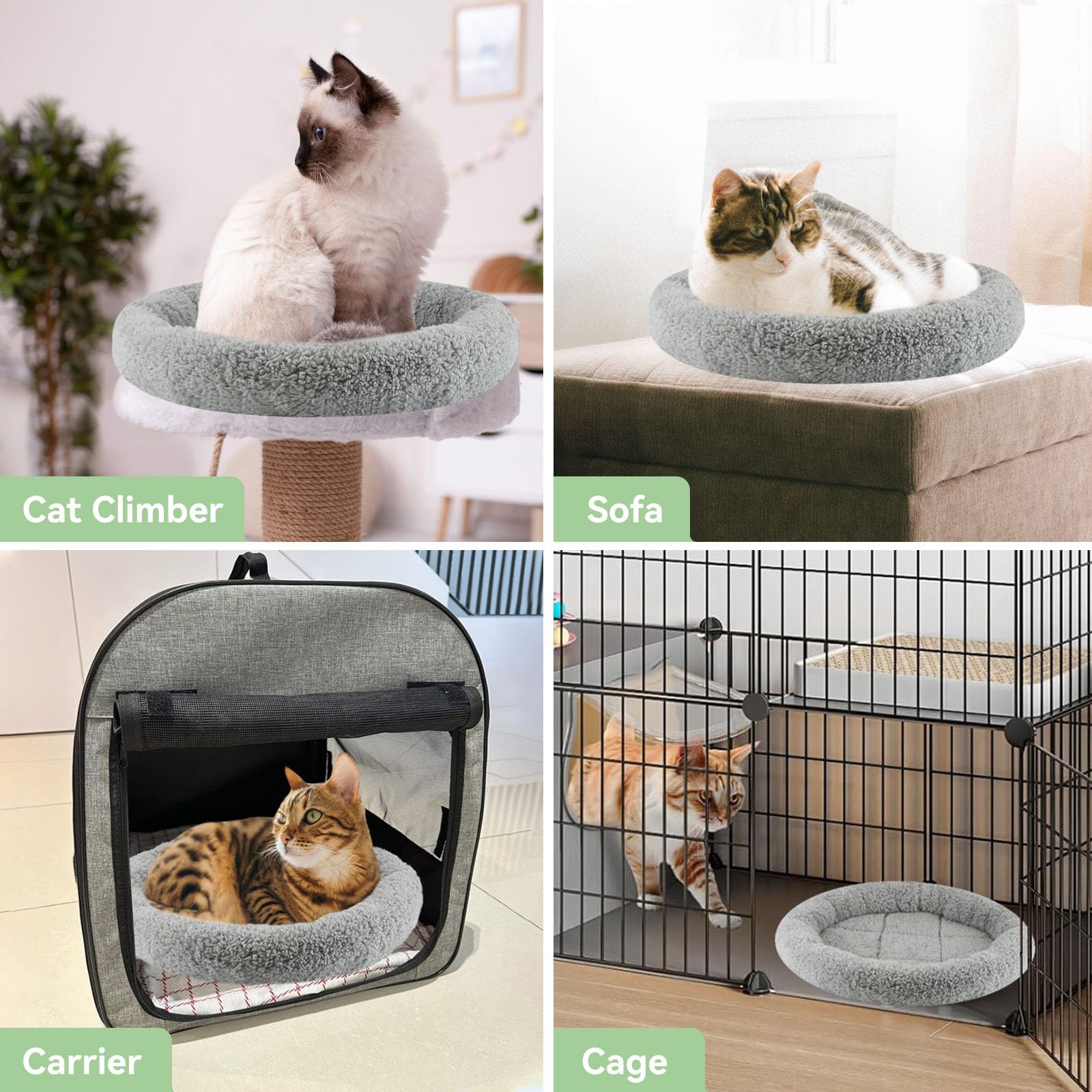 Cama LESYPET para gatos con base antideslizante para uso estable.